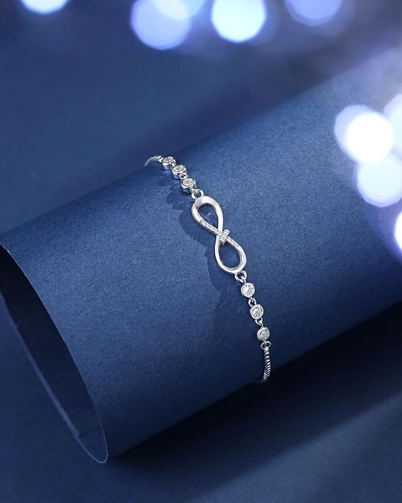 UNGENT THEM Infinity CZ Cross Bracelet, 10th 11th 12th 13th 14th 16th 18th Birthday Gift 5th 8th Graduation Christian Confirmation Gifts Ideas - Image 5